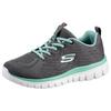 Sneaker SKECHERS "GRACEFUL - GET CONNECTED", Damen, Gr. 38, grau (grau, mint), Textil, sportlich, Schuhe, Freizeitschuh, Halbschuh, Schnürschuh in Schuhweite G (weit)