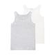 TOM TAILOR Mädchen Kinder Tanktops im Dreierpack 1034770, Weiß, 128-134