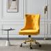 Adelaida Modern Velvet Adjustable Office Task Chair with Gold Swivel Base by HULALA HOME