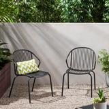 Boston Modern Outdoor Club Chair (Set of 2) by Christopher Knight Home