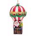 Kurt Adler Noble Gems Santa Flying a Hot Air Balloon Ornament 6 Inches Red - Multi