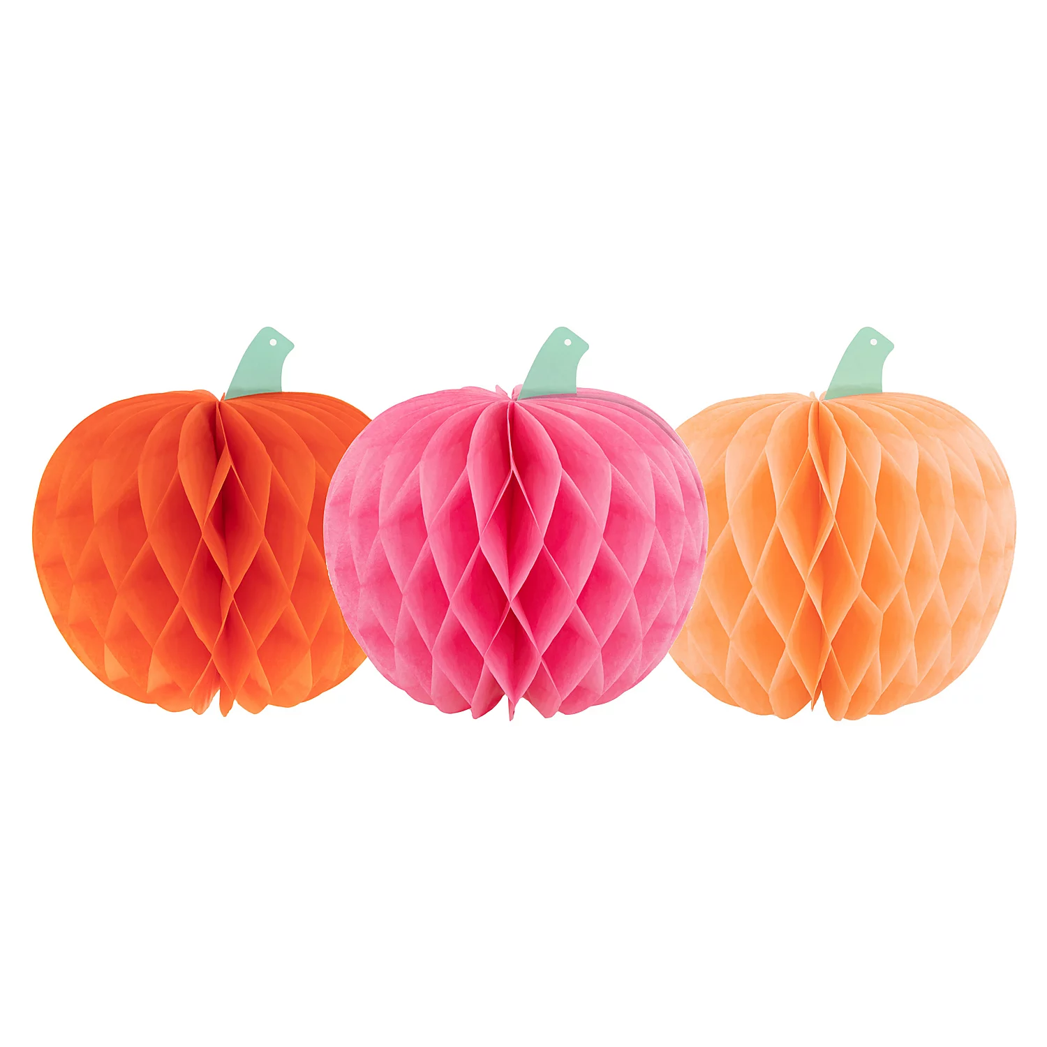 Boules en papier "citrouille", 3 pièces