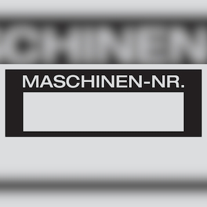 Maschinenkennzeichnung, Maschinen-Nr. - Bund = 25 Stk - 80x30x0.5 mm Alu blank Image