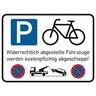 Parkverbotsschild, Fahrradstellplatz, Aluverbund - 400 x 300 x 2 mm Aluverbund