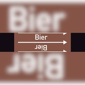 Rohrleitungskennzeichen Bier - 33000x90 mm Folie selbstklebend Image