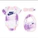 Nike Matching Sets | 3 Piece Nike Baby Girls Outfit / Gift Set, Tie Dye | Color: Pink/Purple | Size: 0-6 Months