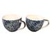 Lilly Pulitzer Kitchen | Lilly Pulitzer Set Of 2 Lion Around Ceramic Tea Cups Of Coffee Mugs | Color: Blue/White | Size: Os