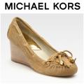 Michael Kors Shoes | Euc Michael Kors Wedge Loafers | Color: Cream/Tan | Size: 7