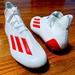 Adidas Shoes | Adidas Adizero Primeknit Football Cleats Orange White Men's Size 13.5 Gz0422 New | Color: Orange/White | Size: 13.5