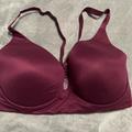 Victoria's Secret Intimates & Sleepwear | Burgundy/Maroon Wireless Body By Victoria Lightly Lined Plunge Lounge Bra 36dd | Color: Purple/Red | Size: 36e (Dd)