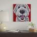 East Urban Home 'Golden Doodle' by Hippie Hound Studios Graphic Art Print on Wrapped Canvas, Cotton in Gray | 37" H x 37" W x 1.5" D | Wayfair