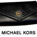 Michael Kors Bags | Michael Kors Black Leather Belt/Travel Bag With Signature Logo In Gold Tone | Color: Black/Gold | Size: 8"L X 4.5"H X 2"W