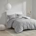 N Natori Origami 3 Piece Oversized Knit Quilted Top Comforter Mini Set /Polyfill/Microfiber in Gray | Wayfair NS10-3725