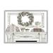 Stupell Industries Festive Wreath Cozy Fireplace Canvas in Black/White | 24 H x 30 W x 1.5 D in | Wayfair an-322_gff_24x30