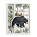 Stupell Industries Black Bear Lodge Rustic Canvas in Black/Green/White | 20 H x 16 W x 1.5 D in | Wayfair an-312_wfr_16x20