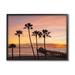 Stupell Industries Tropical Palm Tree Sunset Canvas in Black/Brown/Orange | 11 H x 14 W x 1.5 D in | Wayfair an-235_fr_11x14