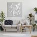 Stupell Industries Faith Bigger Than Your Fear Religious Script Calligraphy by Kate Sherrill - Unframed Textual Art on Canvas in White | Wayfair