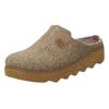 Pantoffel ROHDE "FOGGIA", Damen, Gr. 41, beige (natur), Filz, meliert, klassisch, Schuhe, Hausschuh, Schlappen, Clog, Homeslipper mit Profilsohle