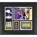 Justin Jefferson Minnesota Vikings Framed 15" x 17" Player Collage with a Piece of Game-Used Ball