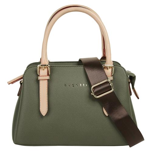 „Henkeltasche BUGATTI „“ELLA““ Gr. B/H/T: 22 cm x 17 cm x 7 cm onesize, grün Damen Taschen Handtaschen“