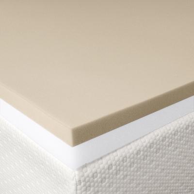 3" Gel Memory Foam Revitalizer Topper With Skirted Cover by BrylaneHome in White (Size FULL)