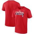 Men's Fanatics Branded Red St. Louis Cardinals 2022 NL Central Division Champions Locker Room T-Shirt