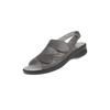 Sandale NATURAL FEET "Cornelia", Damen, Gr. 37, grau, Lederimitat, casual, Schuhe, mit bequemem Sola-Stretch