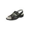 Sandale NATURAL FEET "Cornelia", Damen, Gr. 38, schwarz, Lederimitat, casual, Schuhe, mit bequemem Sola-Stretch