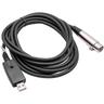 Adapterkabel usb 2.0 auf xlr Buchse 3-polig - 2.8m Audiokabel, Mikrofonkabel, USB-Kabel - Vhbw