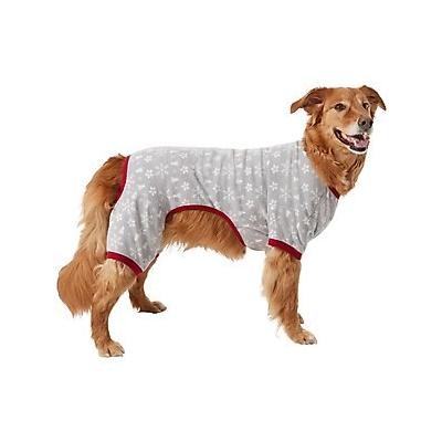 Frisco Gray Fair Isle Polar Fleece Dog & Cat PJs, Large