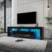 Modern TV Stand with Remote Control Lights and 2 Drawers