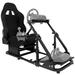 Anman Racing Simulator Wheel Stand w/ seat fit Logitech Thrustmaster NO Steering Wheel Pedal in Black | 36 H x 19 W x 53 D in | Wayfair 30HSHDWQT