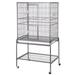 A&E Cage Co. 32"X21" Flight Cage & Stand w/ Double Front Door Iron, Wood in Gray | 62 H x 21 W x 33 D in | Wayfair 13221 HQ Platinum