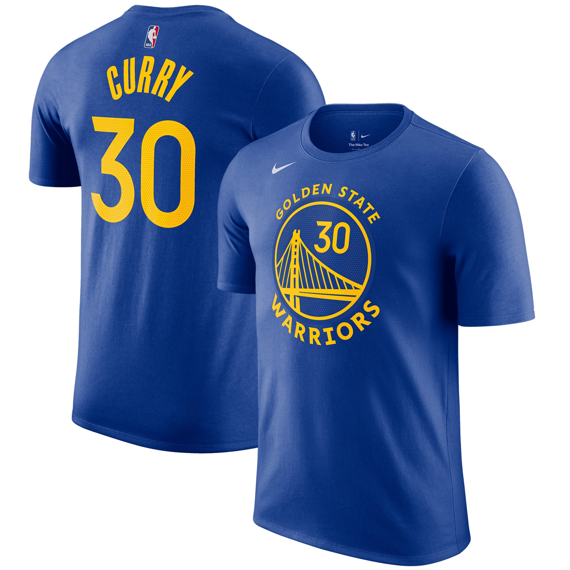 Golden State Warriors Nike Name & Number Icon T-Shirt – Stephen Curry – Herren