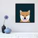 East Urban Home Shiba Inu Graphic Art on Wrapped Canvas Canvas, Cotton in Black/Blue/Green | 24 H x 18 W x 1.5 D in | Wayfair USSC6628 33583937