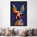 East Urban Home Rainbow Chihuahua by Michael Tompsett - Wrapped Canvas Print Canvas, Cotton in Black/Blue/White | 18 H x 12 W x 1.5 D in | Wayfair