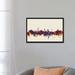 East Urban Home Skyline Series: New Delhi, India Graphic Art on Wrapped Canvas in Beige, Cotton | 12 H x 18 W in | Wayfair USSC7116 33587115