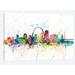 East Urban Home Rainbow Splash Skyline Series: St. Louis, Missouri, USA Painting Print on Wrapped Canvas Canvas/Metal in Blue/Green/Red | Wayfair