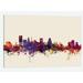 East Urban Home Skyline Series: Baltimore, Maryland, USA on Beige Painting Print on Wrapped Canvas in Black/Green/White | 8 H x 12 W in | Wayfair