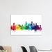East Urban Home Rainbow Skyline Series: Chicago, Illinois, USA Graphic Art on Wrapped Canvas Canvas, in Black/Blue/Green | 18 H x 26 W in | Wayfair