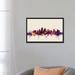 East Urban Home Skyline Series: Kansas City, Missouri, USA Graphic Art on Wrapped Canvas in Beige, in Black/Pink/White | 12 H x 18 W in | Wayfair