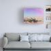 Foundry Select Sonja Quintero "West Texas Scapes I" Canvas Art Canvas, Cotton in Indigo/Pink | 14 H x 19 W x 2 D in | Wayfair