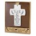 The Holiday Aisle® Cross Faith Hanging Figurine Ornament Ceramic/Porcelain in Black/White | 4.5 H x 3.375 W x 0.25 D in | Wayfair