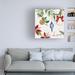 The Holiday Aisle® Harriet Sussman "Watercolor Christmas II" Canvas Art Canvas, Cotton in Black | 35 H x 35 W x 2 D in | Wayfair