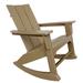 Highland Dunes Shabaz Outdoor Rocking Plastic Chair in Brown | 38 H x 22.75 W x 31.5 D in | Wayfair F0D3404399AC427B94717D86A2A7E871