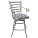 One Allium Way® Patio Bar Stool w/ Cushion in Blue | 44 H x 21 W x 22 D in | Wayfair D7B7521845A9421D837206541174DE81