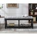 Charlton Home® Avash Solid Wood Shoe Storage Bench Linen/Wood/Solid Wood in Gray | 19 H x 45.5 W x 15.75 D in | Wayfair