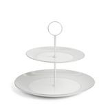 Wedgwood Gio Platinum Two Tier Cake Stand Bone China in Gray | 11.14 W in | Wayfair 1063171