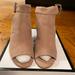 Nine West Shoes | New Nine West Natural Suede Chunky Heels Size 9m | Color: Tan | Size: 9