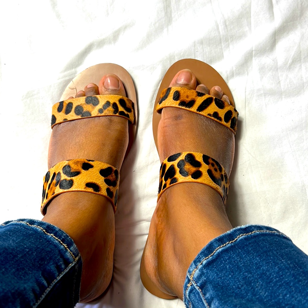 J. Crew Shoes | Jcrew Women Sandals Shoes Size 10 Animals Print Scarf Skins Used | Color: Black/Brown | Size: 10